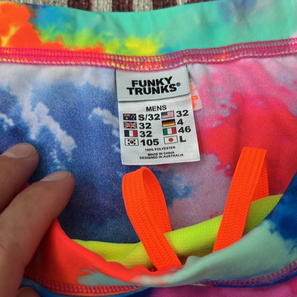 Funky Trunks Men's Square Trunk Medium Tie dye - Picture 2 of 3
